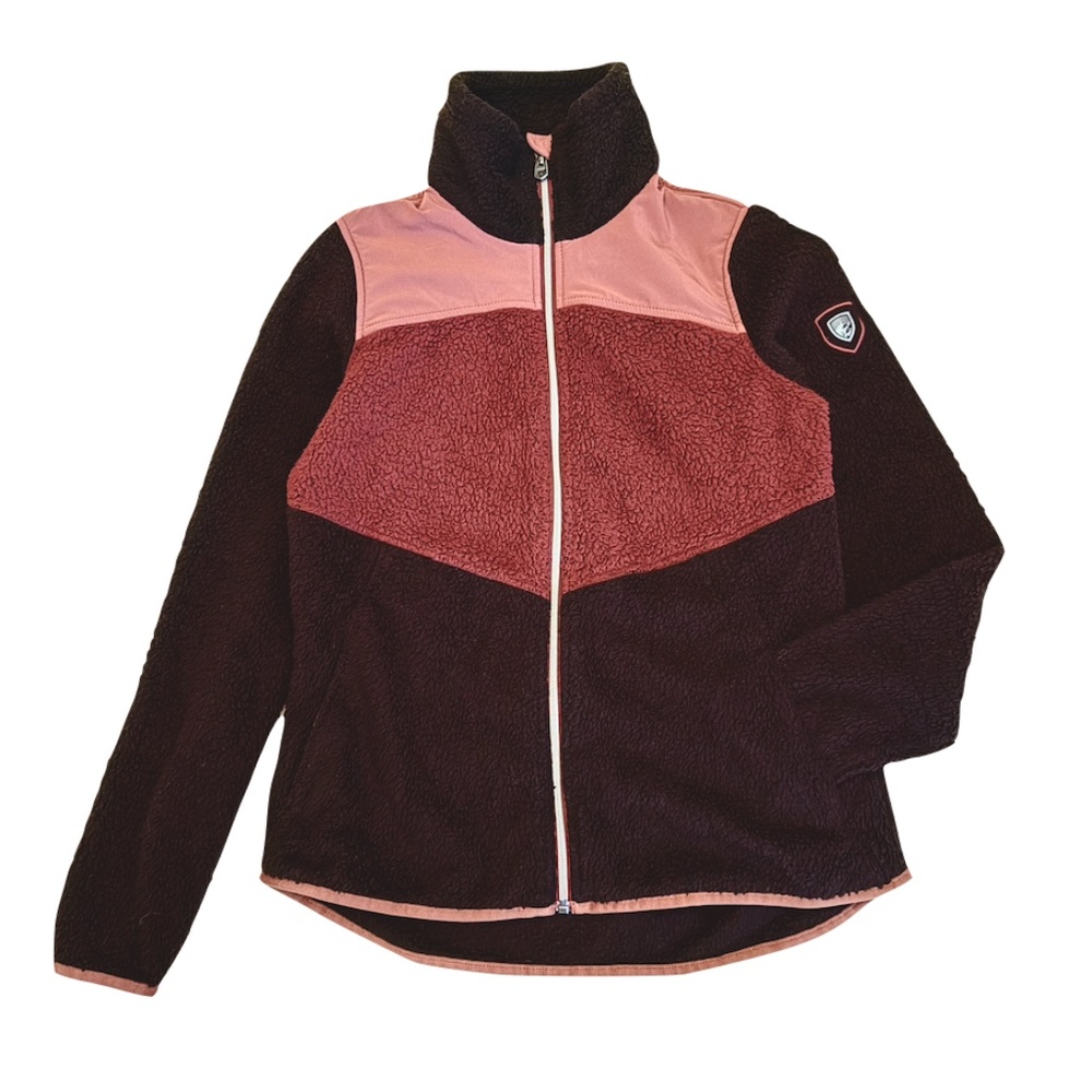 KUHL prism fleece kalamata women zip jacket maroon plum size small